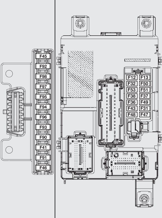 Fiat Fiorino i Qubo (2007-2013) - skrzynka bezpieczników i przekaźników