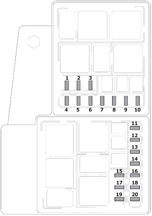 Jaguar F-Type (2018-2020) - skrzynka bezpieczników i przekaźników