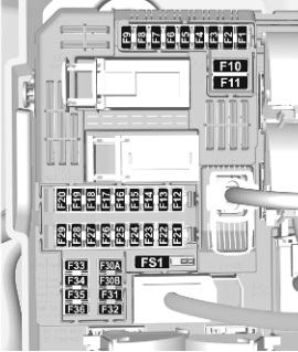 Opel Corsa F (2019-2020) - skrzynka bezpieczników i przekaźników