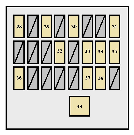 Toyota FJ Cruiser (2006-2007) - skrzynka bezpieczników i przekaźników
