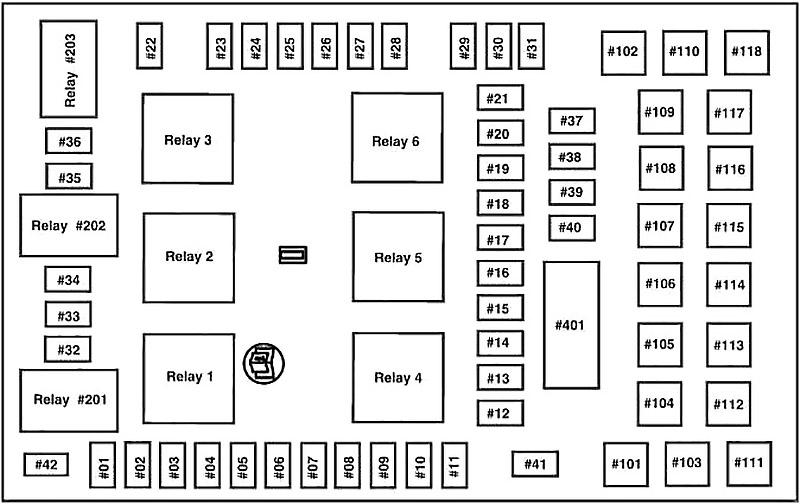 Ford Expedition U222 (2003-2006) - skrzynka bezpieczników i przekaźników