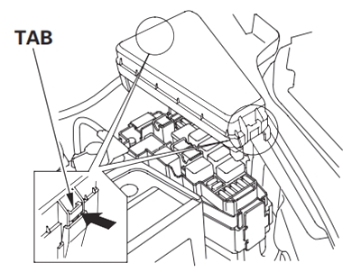 Honda Fit (Jazz) GD (2006-2008) - skrzynka bezpieczników i przekaźników
