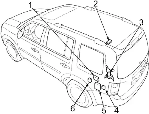 Honda Pilot (2009-2015) - skrzynka bezpieczników i przekaźników