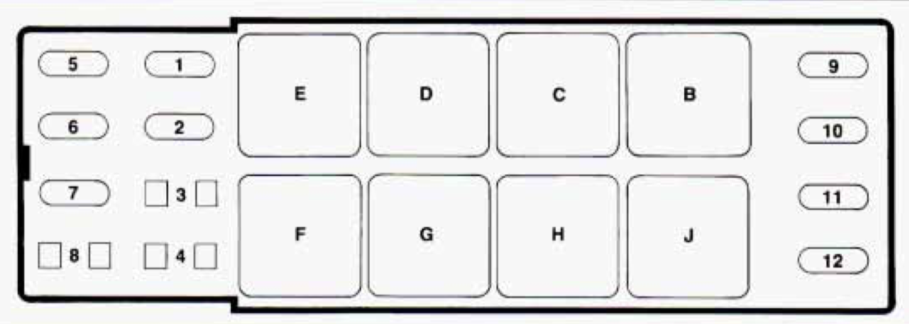 Chevrolet Camaro (1993-1995) - skrzynka bezpieczników i przekaźników