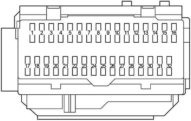 Toyota Camry (XV40) (2007-2011) - skrzynka bezpieczników i przekaźników