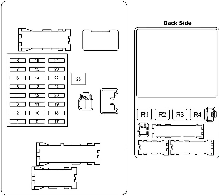 Toyota Land Cruiser Prado (J120) (2002-2009) - skrzynka bezpieczników i przekaźników