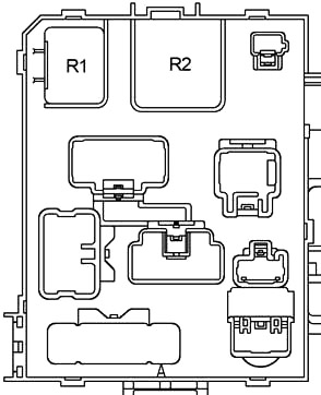 Toyota Tacoma (1998-2000) - skrzynka bezpieczników i przekaźników