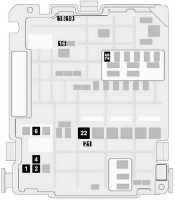 Opel Grandland X (2018-2021) - skrzynka bezpieczników i przekaźników