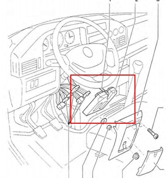 Volkswagen LT (1996-2006) - skrzynka bezpieczników i przekaźników