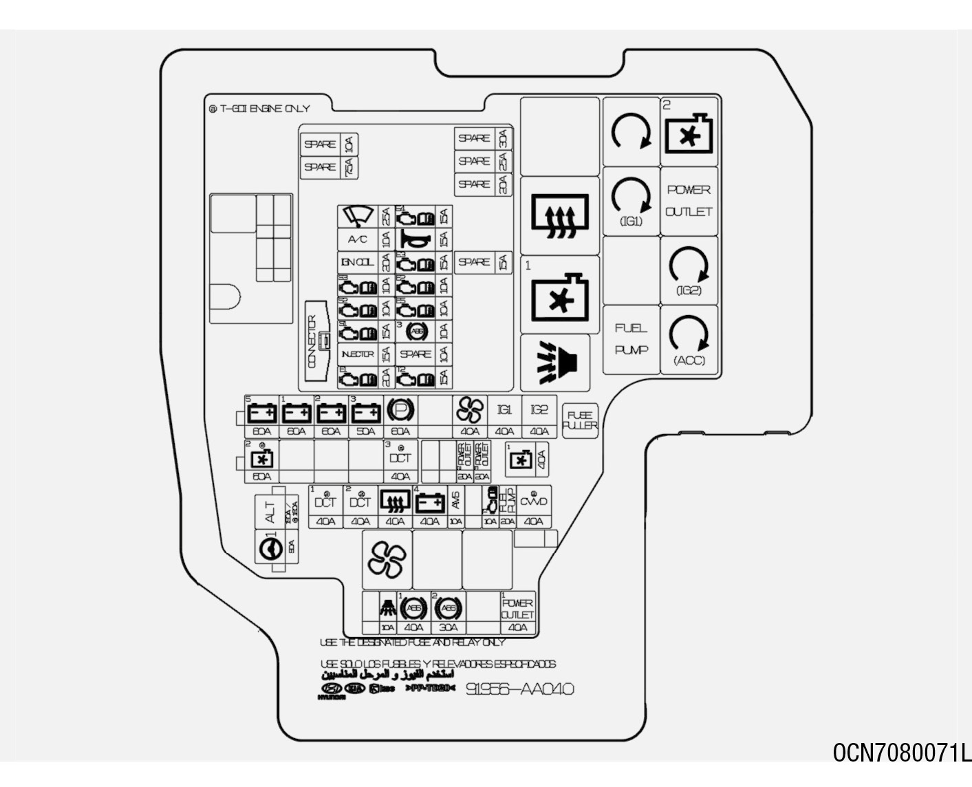Hyundai Elantra (2021-2022) - skrzynka bezpieczników i przekaźników
