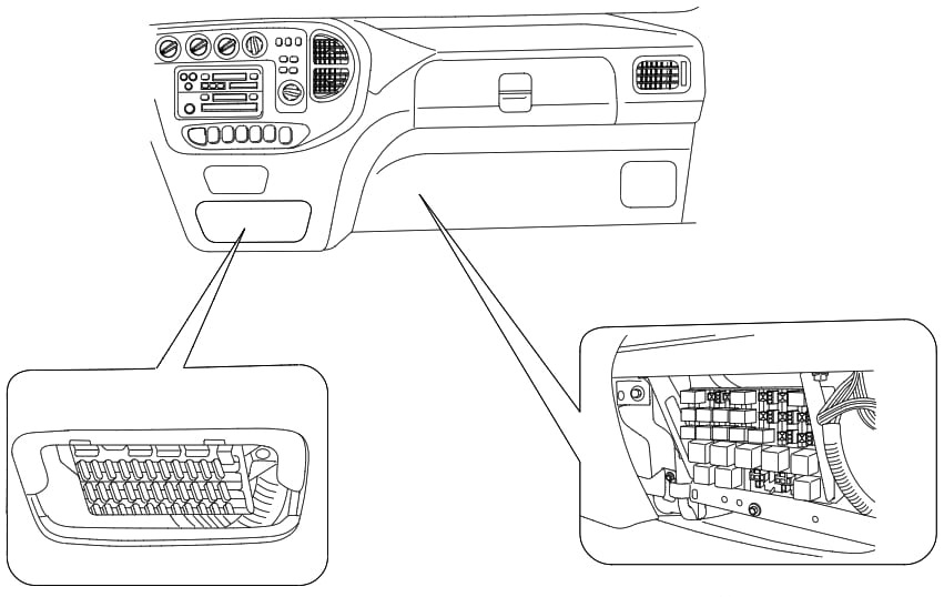 Hyundai HD 65 72 78 - skrzynka bezpieczników i przekaźników