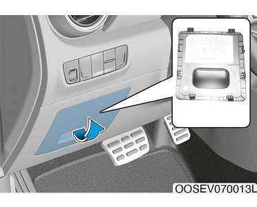 Hyundai Kona EV (2021-2022) - skrzynka bezpieczników i przekaźników