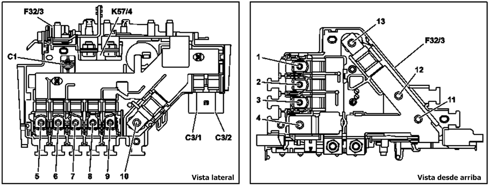Mercedes-Benz Klasy E W213 (2017-2020) - skrzynka bezpieczników i przekaźników