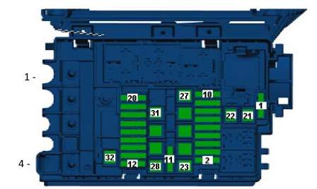 Volkswagen Beetle A5 (2011-2019) - skrzynka bezpieczników i przekaźników