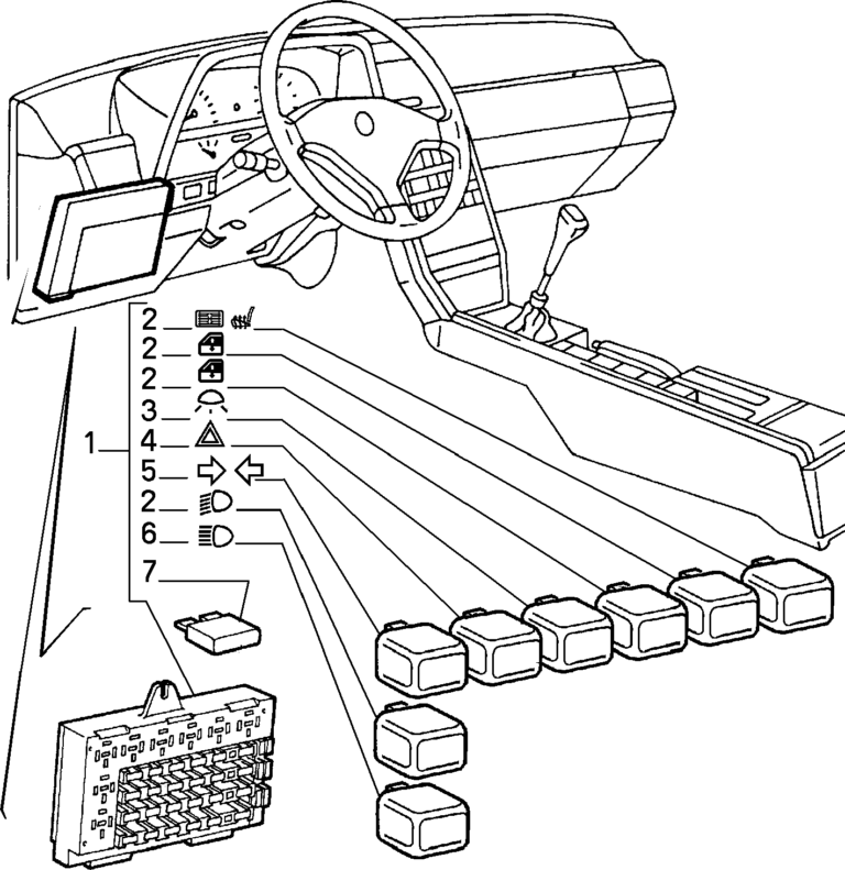 Alfa Romeo 164 (1987-1998) - skrzynka bezpieczników i przekaźników