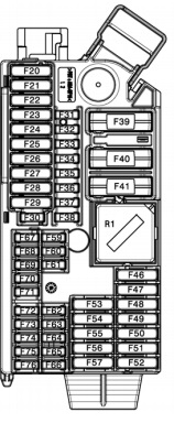 BMW X5 G05 (2018-2022) - skrzynka bezpieczników i przekaźników