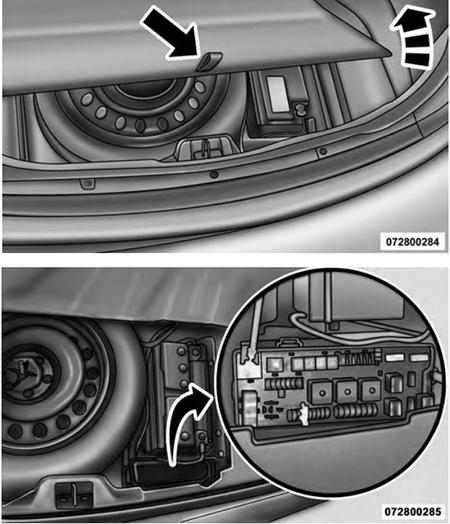 Dodge Challenger (2015-2022) - skrzynka bezpieczników i przekaźników