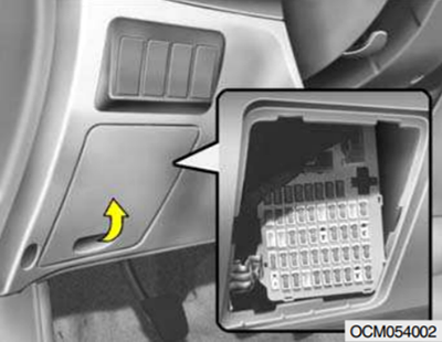 Hyundai Santa Fe CM (2007-2009) - skrzynka bezpieczników i przekaźników