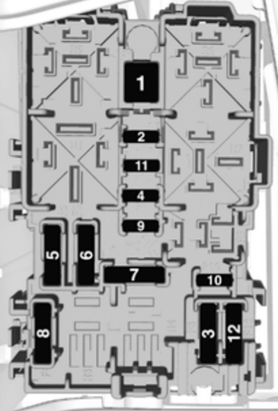 Opel Crossland X (2017-2020) - skrzynka bezpieczników i przekaźników