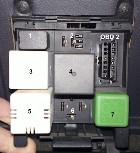 Opel Omega B (1994-2003) - skrzynka bezpieczników i przekaźników