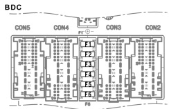 BMW 4 G22-G23-G26 (2020-2023) - skrzynka bezpieczników i przekaźników