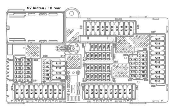BMW 4 G22-G23-G26 (2020-2023) - skrzynka bezpieczników i przekaźników