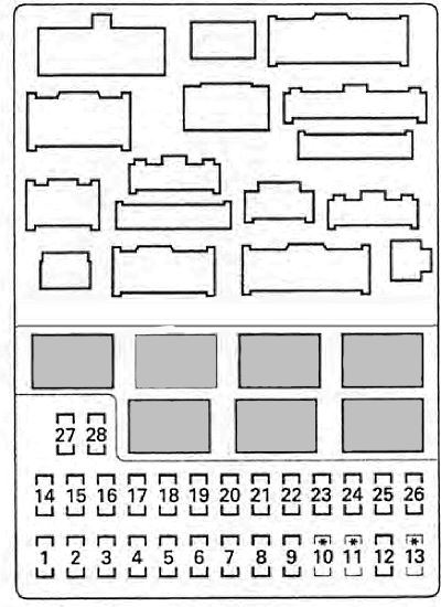 Honda Edix i FR-V (BE) (2004-2009) - skrzynka bezpieczników i przekaźników