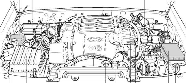 Hyundai Terracan (2002-2007) - skrzynka bezpieczników i przekaźników