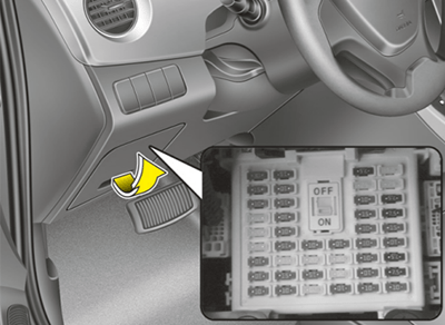 Hyundai i10 (2014-2019) - skrzynka bezpieczników i przekaźników