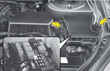 Kia Carens UN (2007-2013) - skrzynka bezpieczników i przekaźników