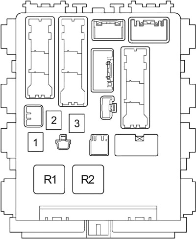 Toyota HiAce (2013-2018) - skrzynka bezpieczników i przekaźników
