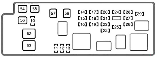 Toyota Tundra Double Cab (2004-2006) - skrzynka bezpieczników i przekaźników