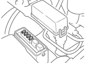 Toyota Tundra Double Cab (2004-2006) - skrzynka bezpieczników i przekaźników