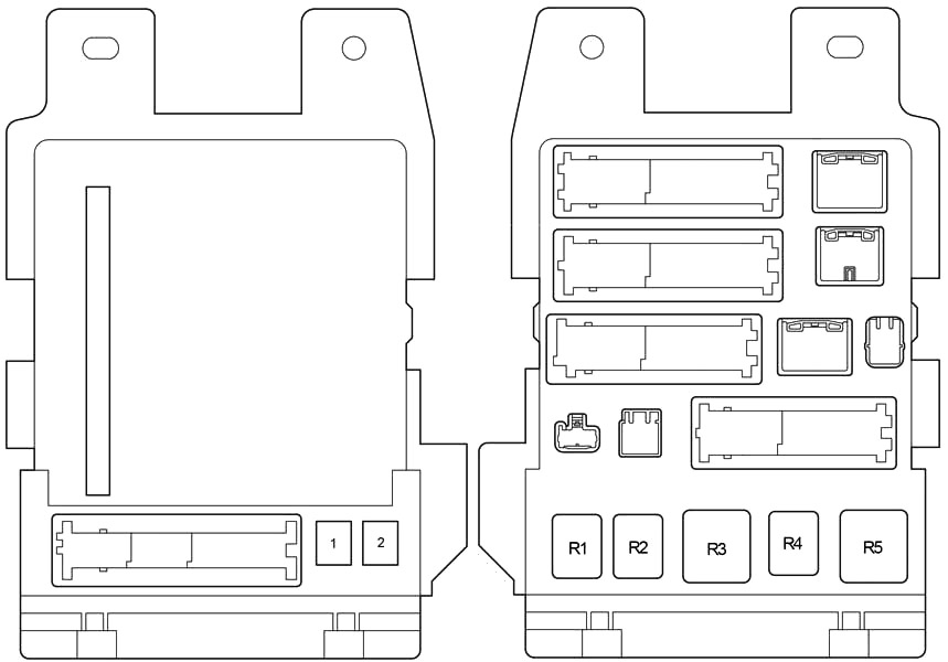 Toyota Venza (2008-2017) - skrzynka bezpieczników i przekaźników