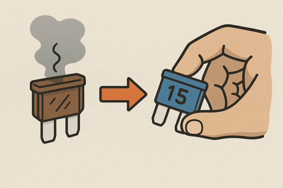 Jak wymienić przepalony bezpiecznik w samochodzie